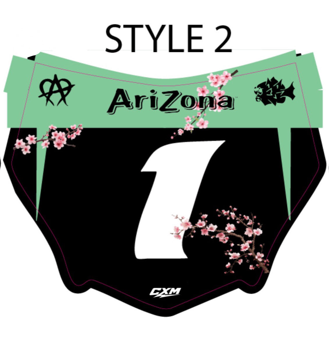 Cherry blossom motocutz plate decal