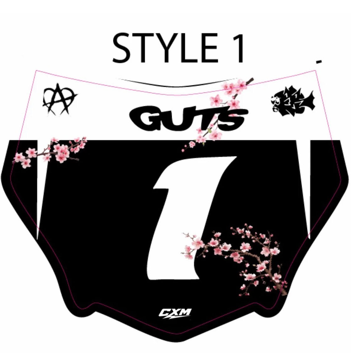 Cherry blossom motocutz plate decal