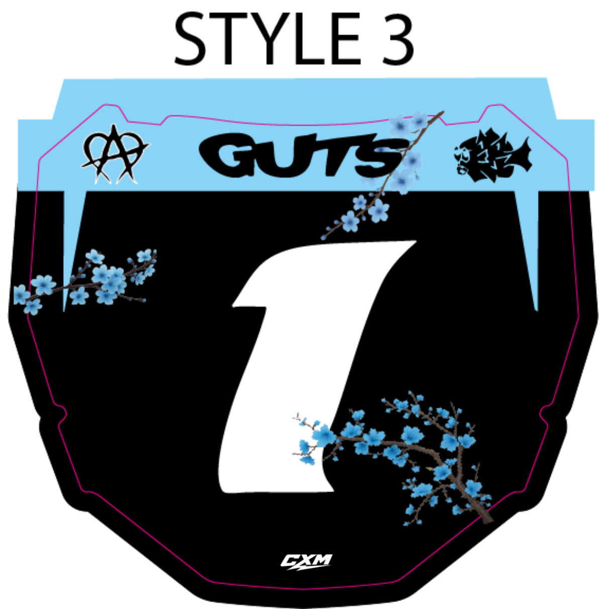 Cherry blossom odi plate decal