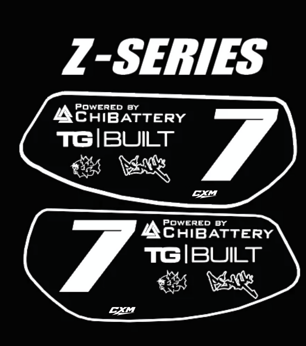 Super 73 z series battery decals